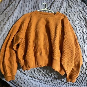 Corded Burnt Orange Aerie Sweatshirt